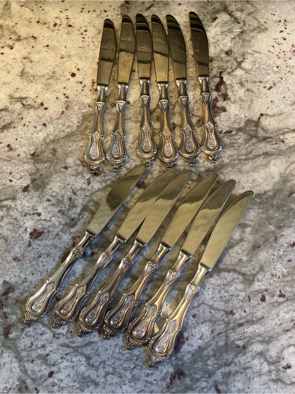 Vintage Italy Silver Plated Knives